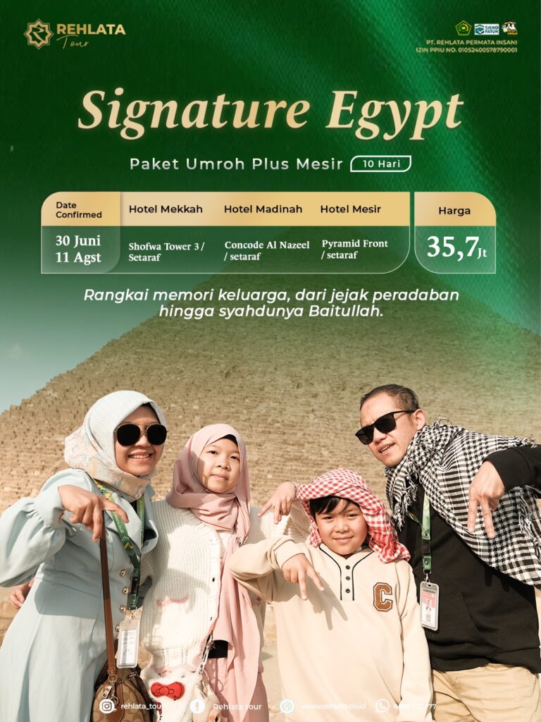 Hanya 35,7 Juta! Nikmati Perjalanan Ibadah Umroh Plus Wisata Sejarah ke Mesir Selama 10 Hari
