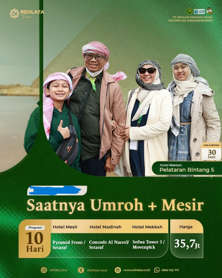 Paket Umroh Plus Mesir 30 Juni 2026