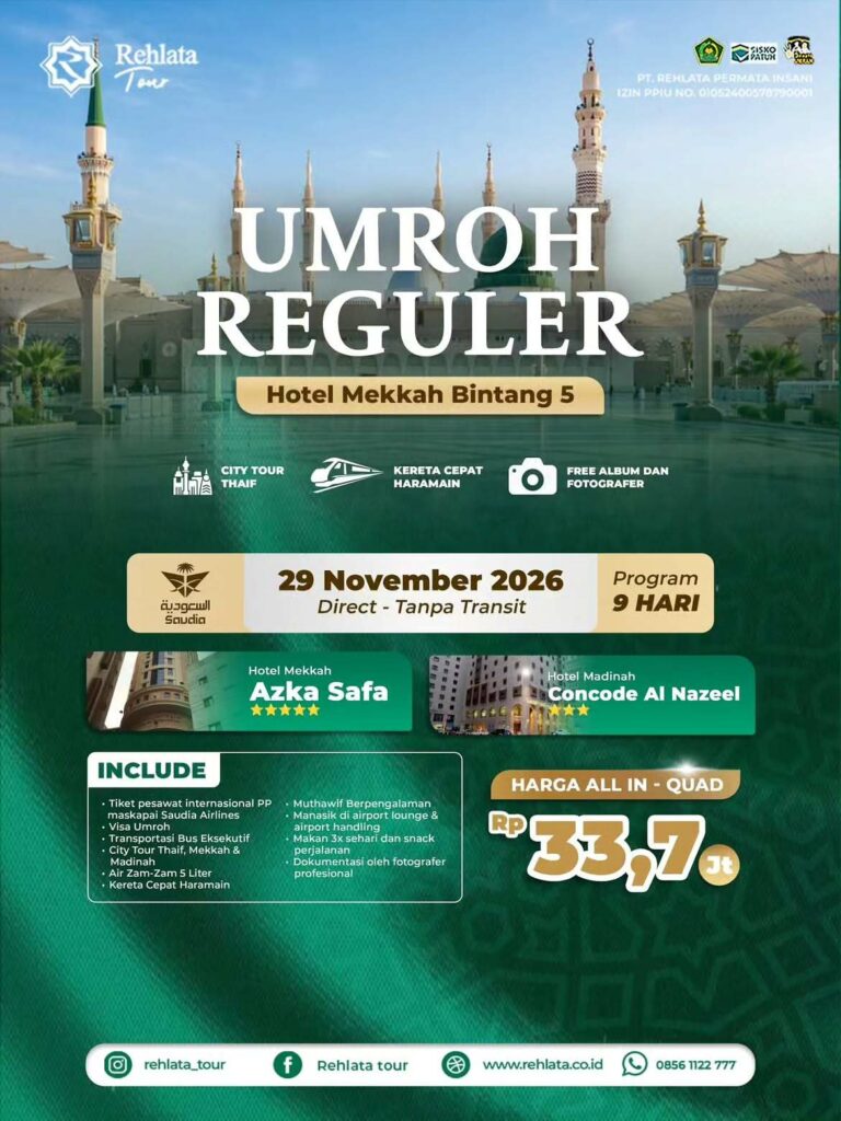 Baca Juga : program paket-umroh-plus-mesir, Paket Umroh Plus Mesir 2026 Mulai Rp33 Juta Durasi 9 Hingga 13 hari